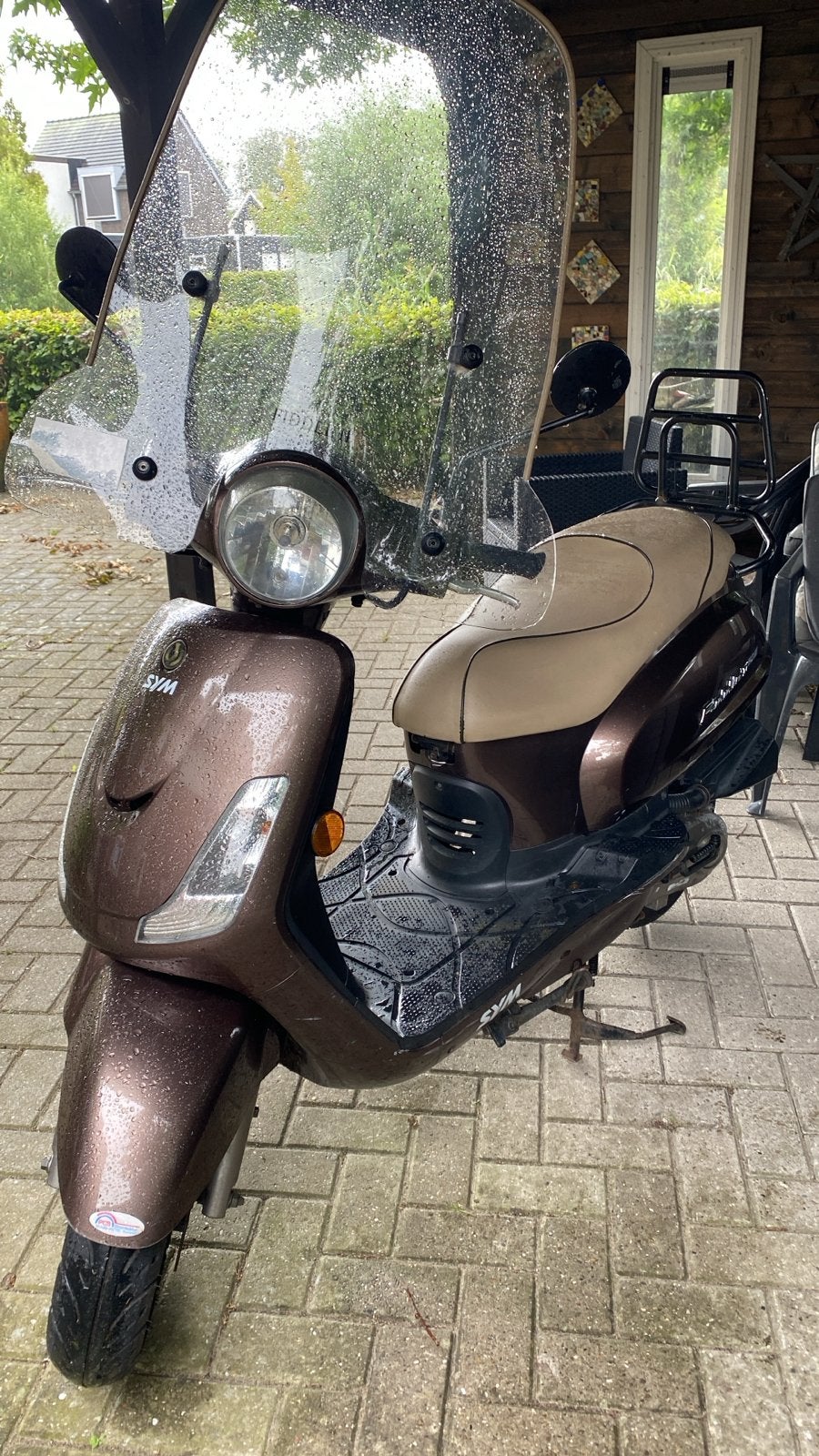 SYM Fiddle II Scooter - Bruin, Gebruikt, Maximaal 45 km/u, Ophalen of Verzenden, Benzine