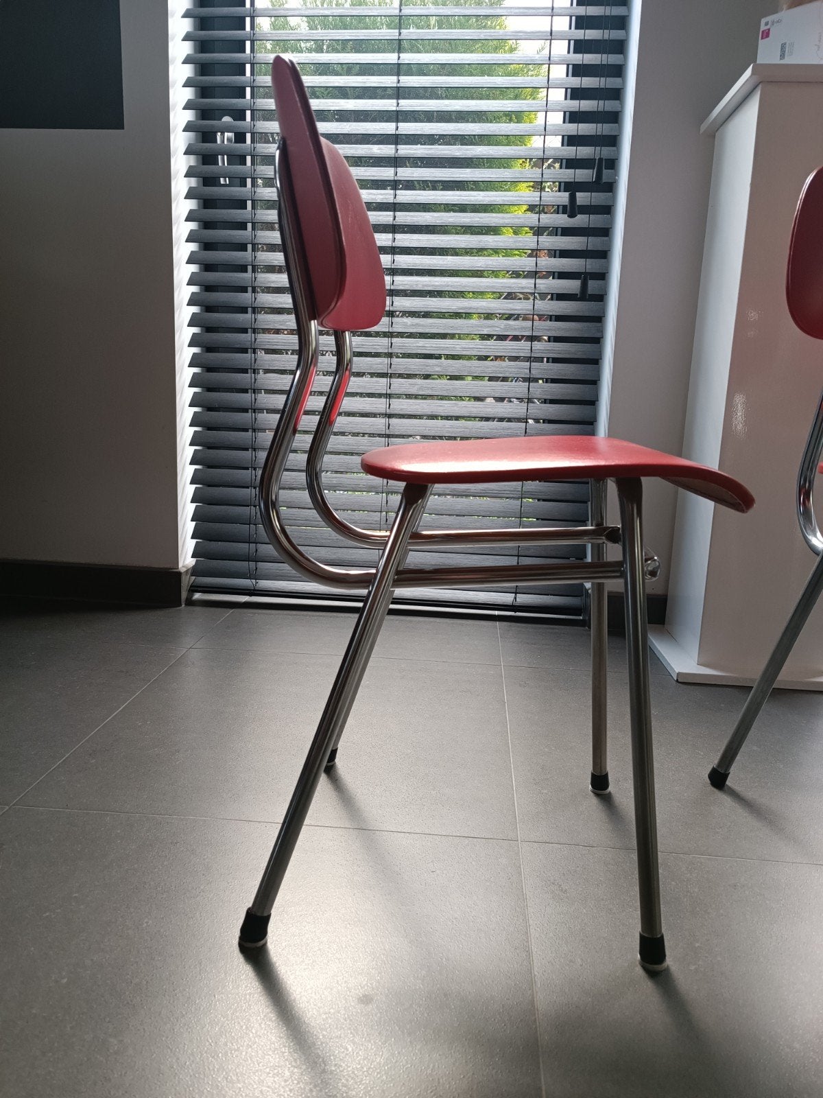 Set van 4 studie model stoelen van Brabantia Steel uit 1962, Ophalen, Gebruikt