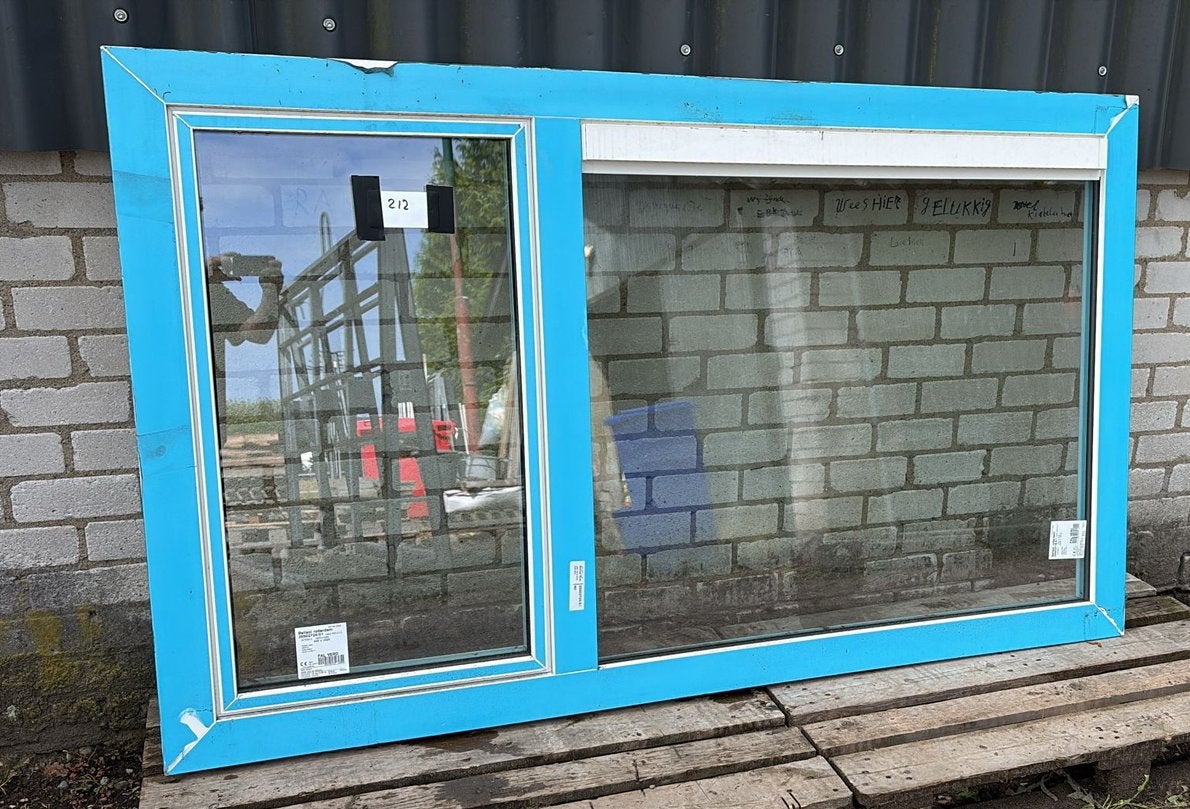(212) Nieuw kunststof raamkozijn incl glas onderdeel van set, Deurkozijn, Nieuw, Hout, Ophalen