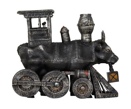 Nieuw Cow Parade koe Moo Choo All Aboard gratis verzending., Ophalen of Verzenden, Beeld
