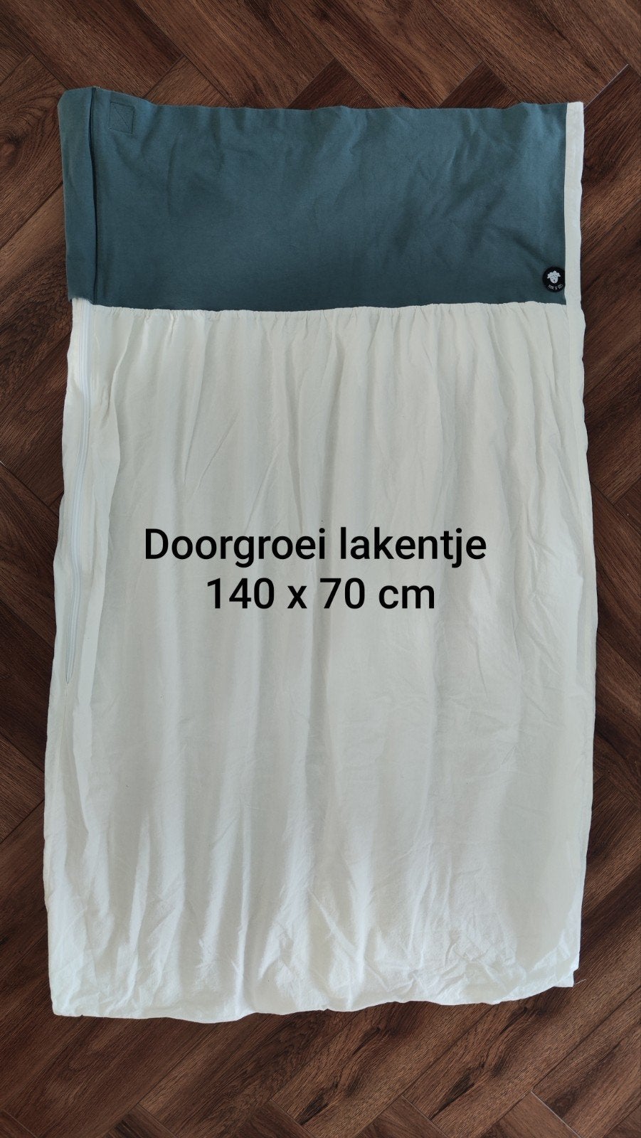 Fedde & Kees NUNKI doorgroei laken Deep blue, Lakentje, Fedde & Kees, Ophalen of Verzenden, Zo goed als nieuw