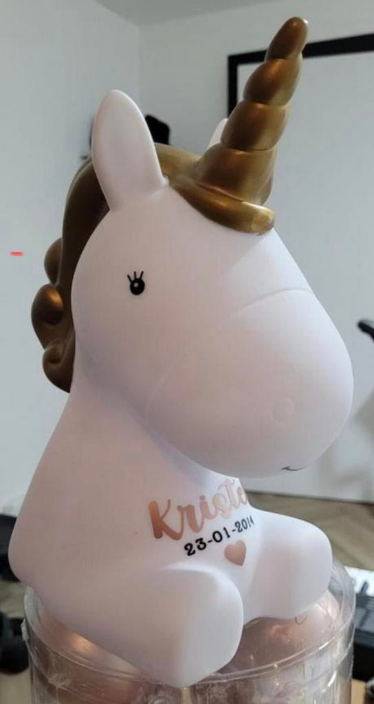 Unicorn lamp met naam, Ophalen of Verzenden, Nieuw, Lamp