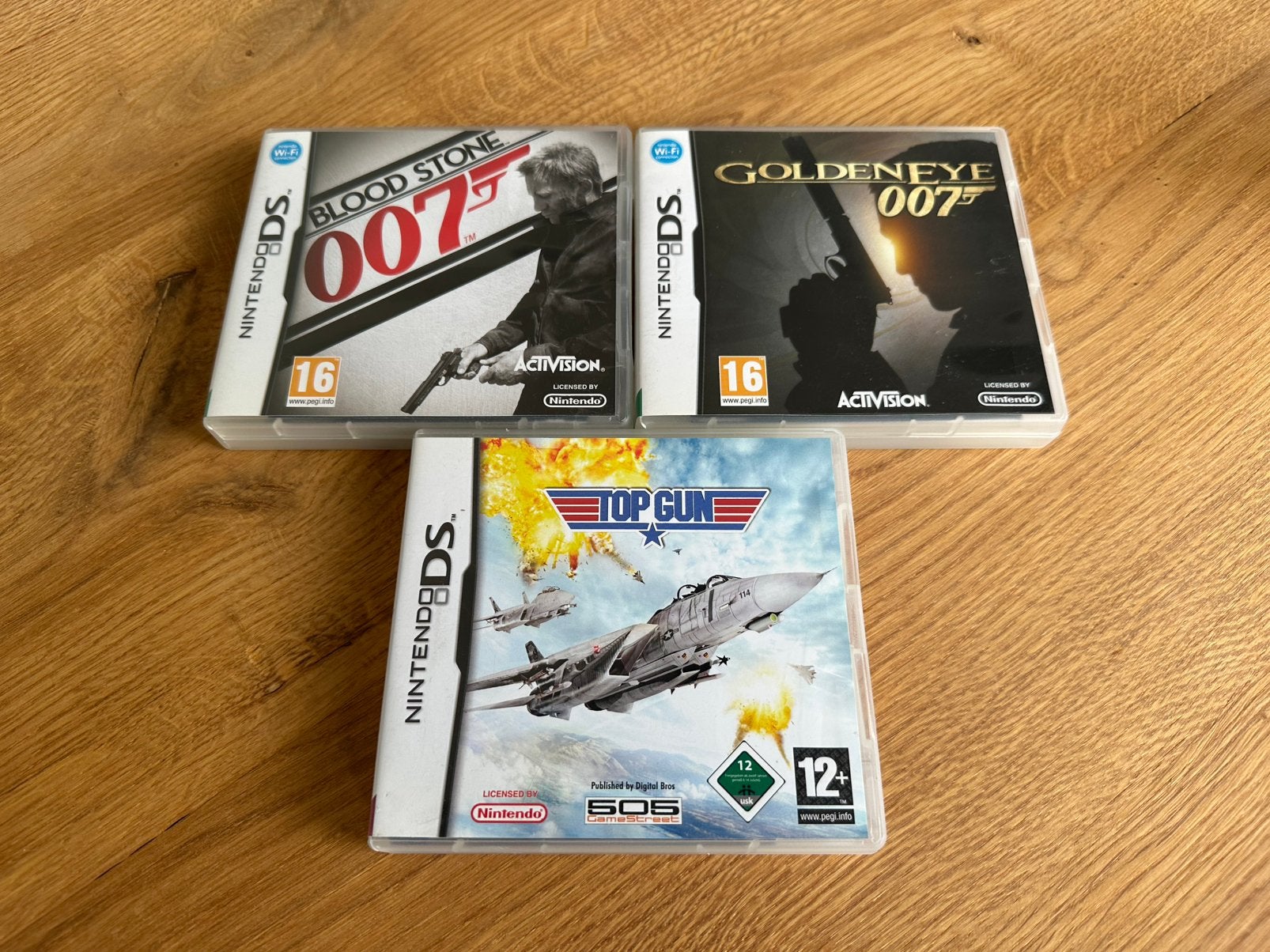 3 Nintendo DS Games, 007 James Bond & Top Gun, 1 speler, Ophalen of Verzenden, Zo goed als nieuw, Shooter