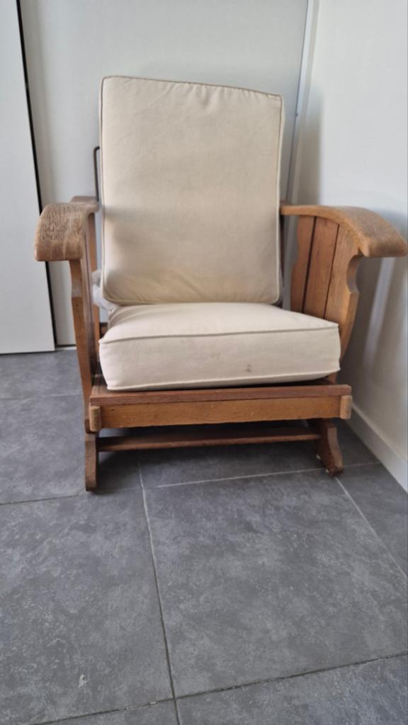 Houten rookstoel met kussens, Ophalen