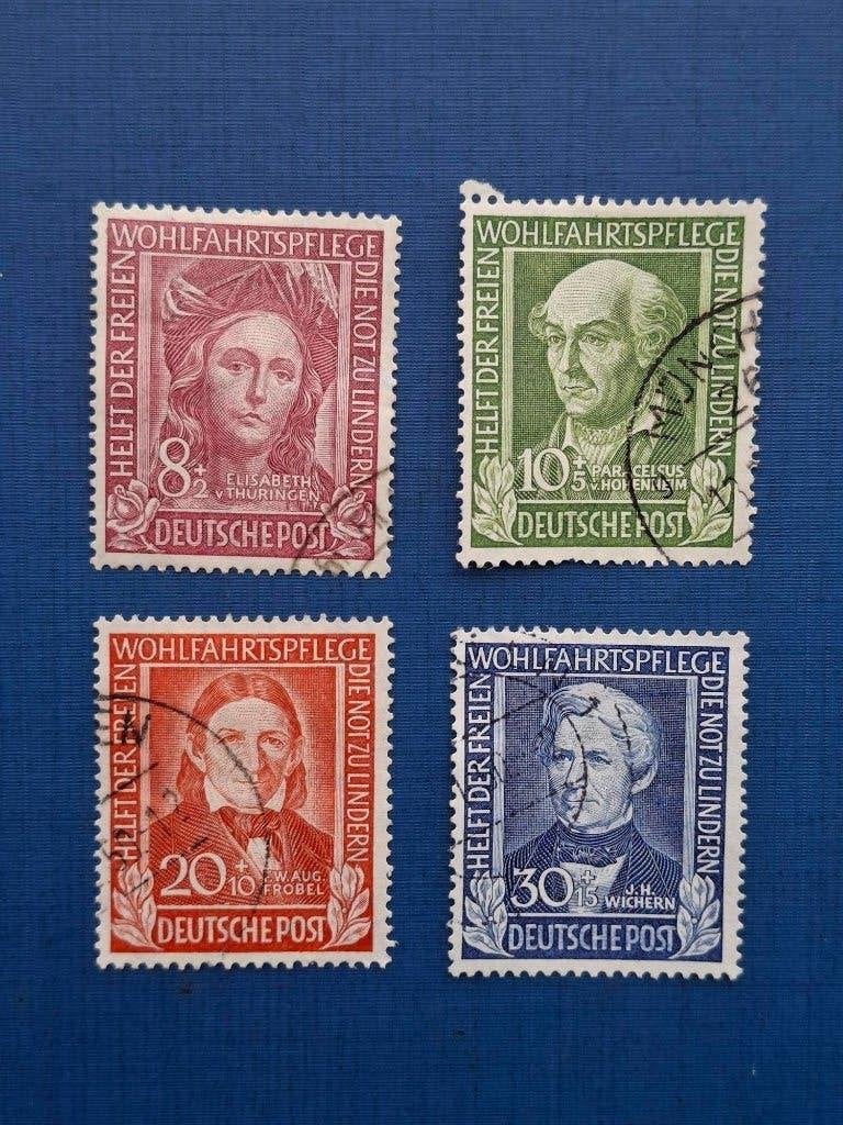 Postzegel Dui 1949 Serie Beroemde Weldoeners 15-08, Ophalen of Verzenden, BRD, Gestempeld