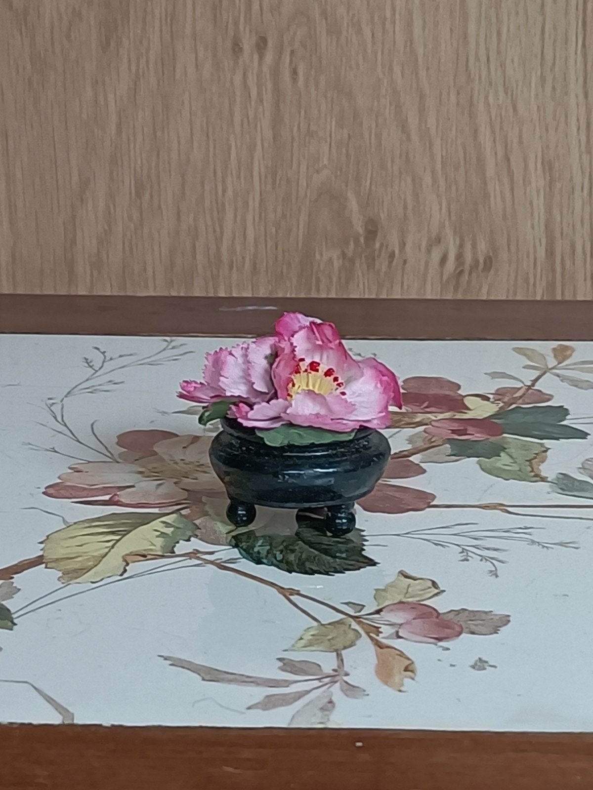 Pot met bloemen poppenhuis, Verzenden, Zo goed als nieuw, Poppenhuis