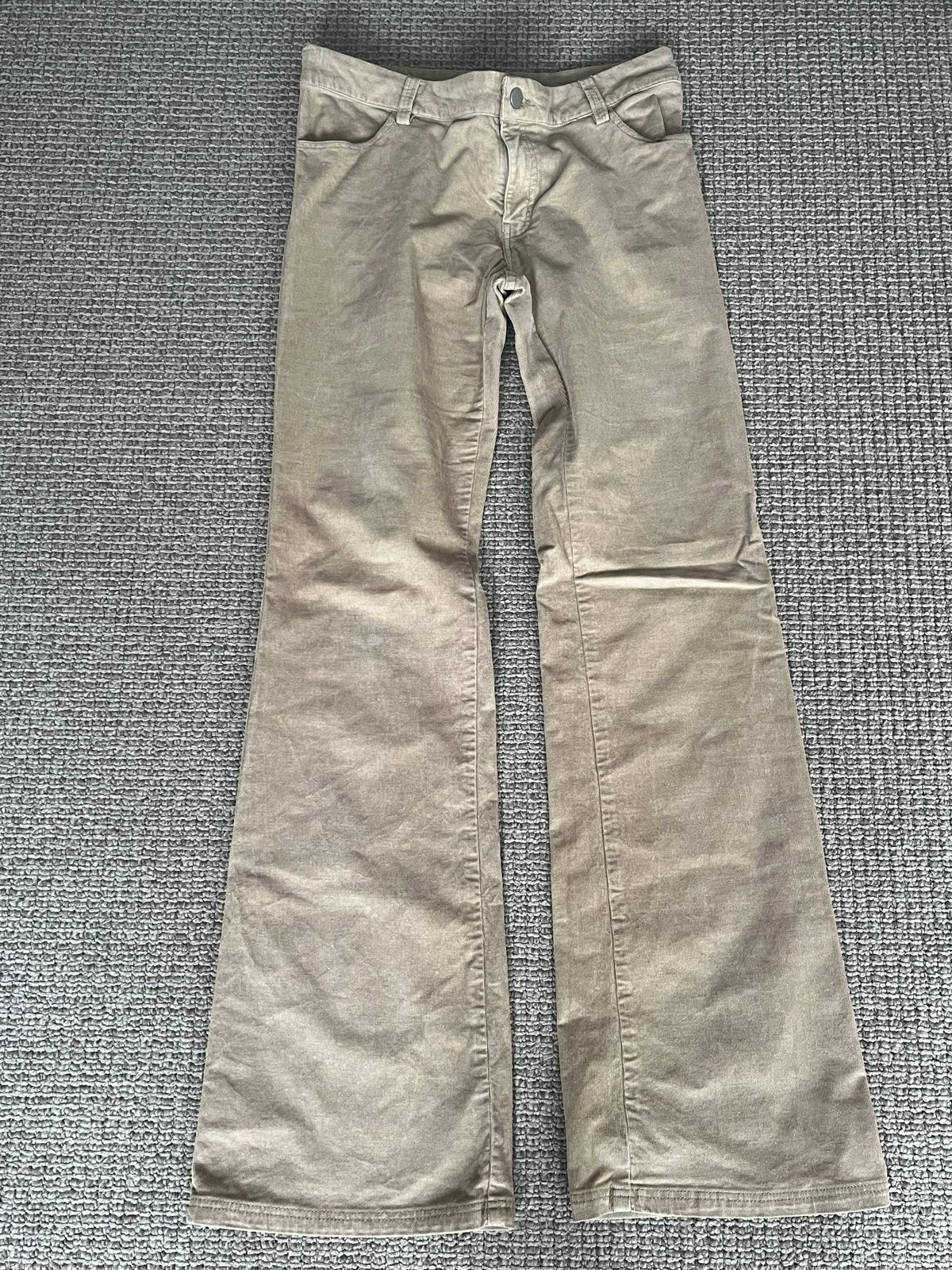 H&M ribbroek maat 34, zo goed als nieuw, Kleding | Dames, Broeken en Pantalons, Beige, Ophalen of Verzenden, Zo goed als nieuw