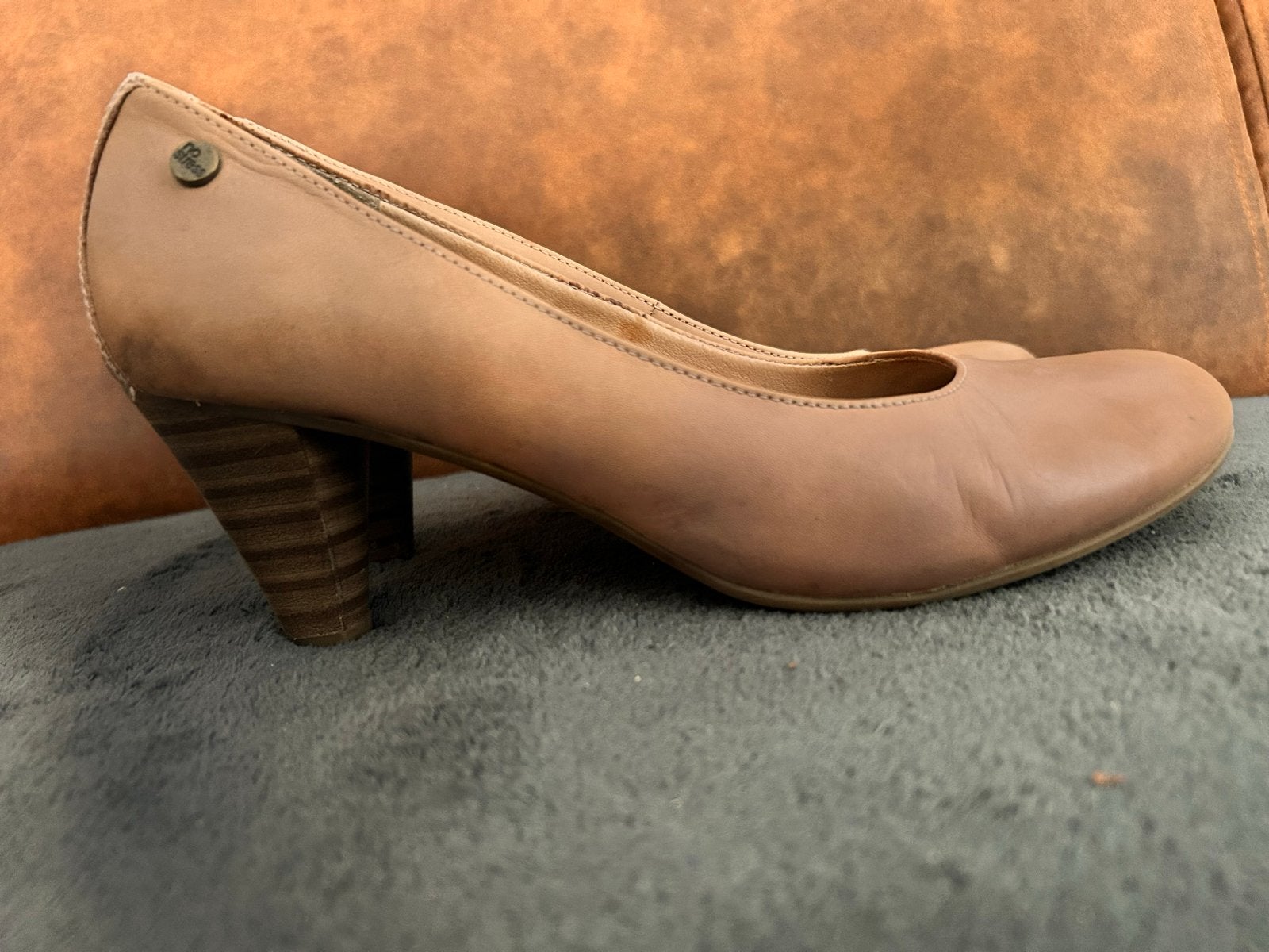 No Stress naturel leren pumps met nette hak (maat 40), Ophalen of Verzenden, Gedragen, Beige, Pumps