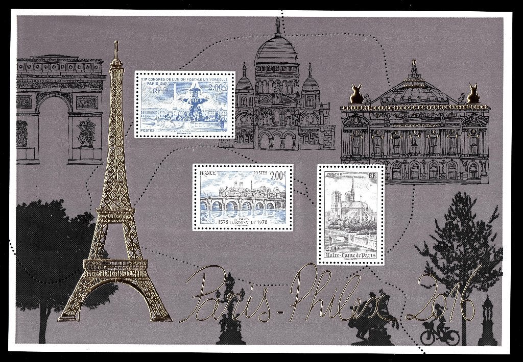 Jaar 2016 Yv F 5048 Le bloc gaufré et doré du salon Paris-Ph, Ophalen of Verzenden, Postfris