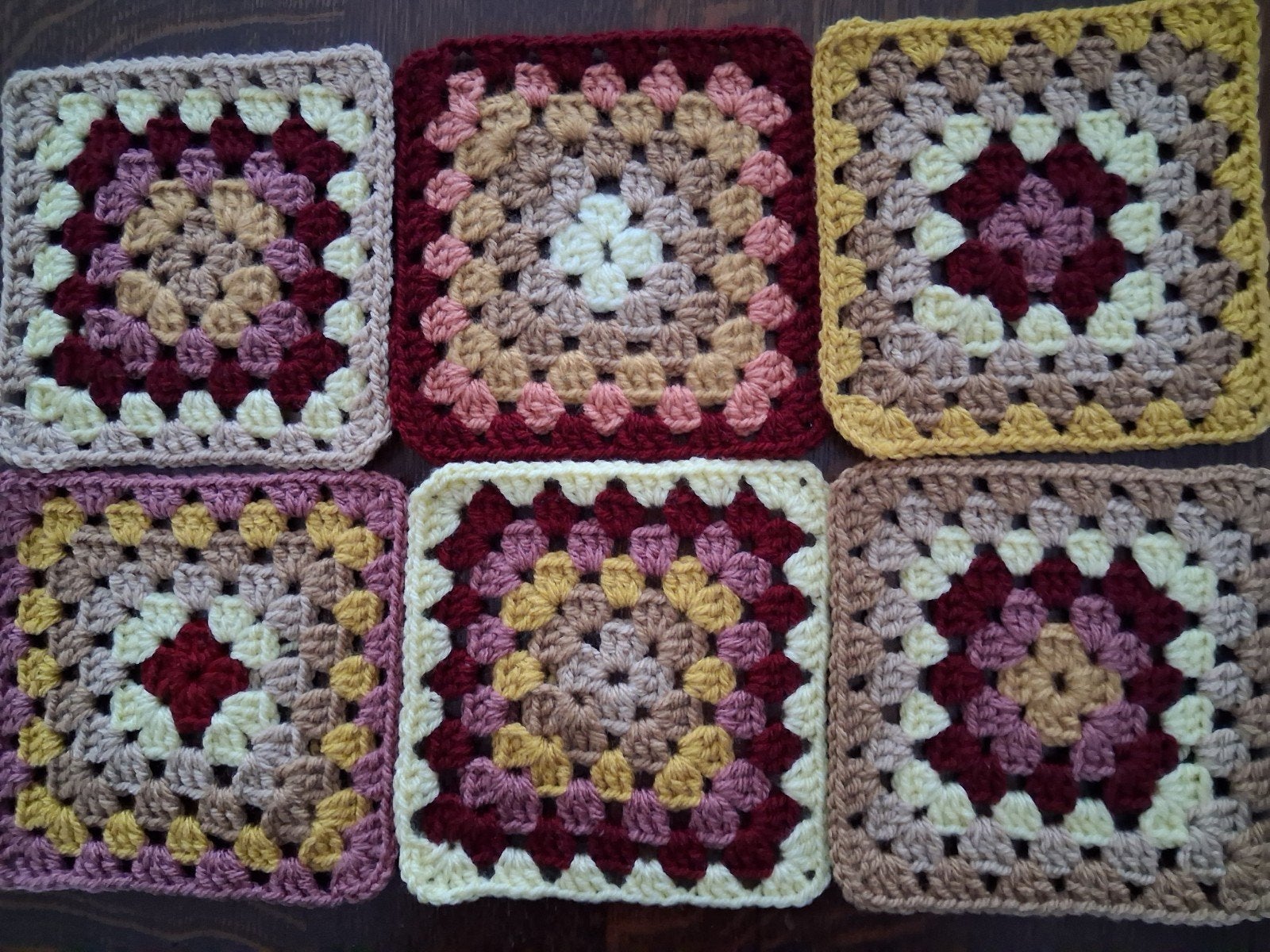 Granny square lapjes 14x14 cm, Ophalen of Verzenden, Nieuw, Haken, Wol of Garen