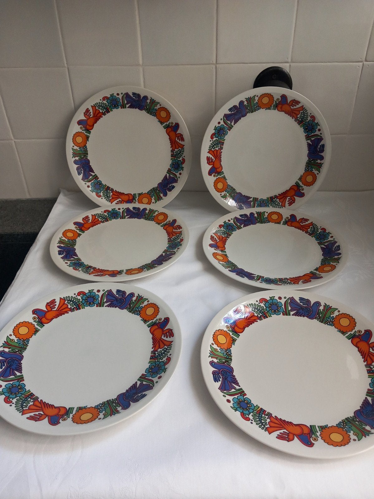 6 dinerborden Acapulco, Villeroy en Boch, Huis en Inrichting, Keuken | Servies, Ophalen of Verzenden, Zo goed als nieuw, Bord(en)