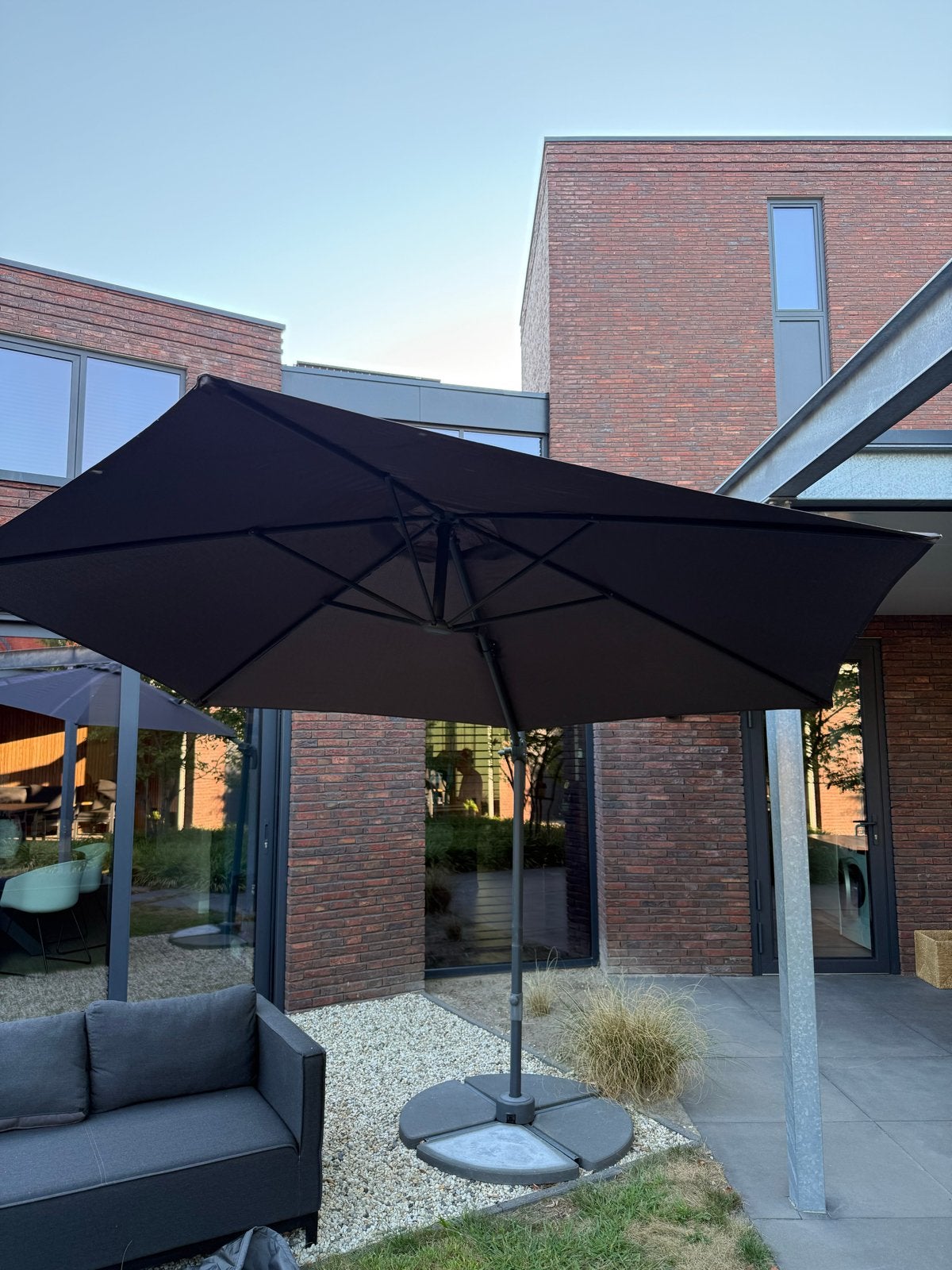 Zweefparasol antraciet, Ophalen, Gebruikt, 2 tot 3 meter, Zweefparasol