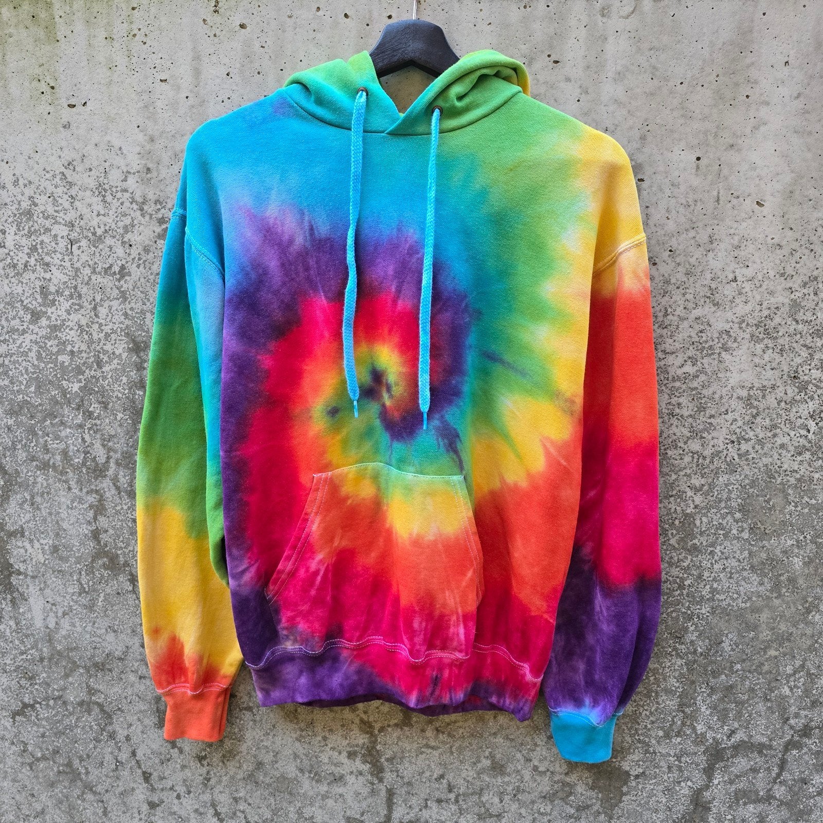 Regenboog spiral tie dye hippie unisex hoodie maat M, Overige kleuren, Nieuw, Ophalen of Verzenden, Spiral Creaties