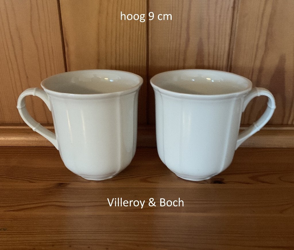 Villeroy en Boch, design manoir, mokken, mok, bekers met oor, Villeroy & Boch, Ophalen of Verzenden, Zo goed als nieuw, Overige stijlen