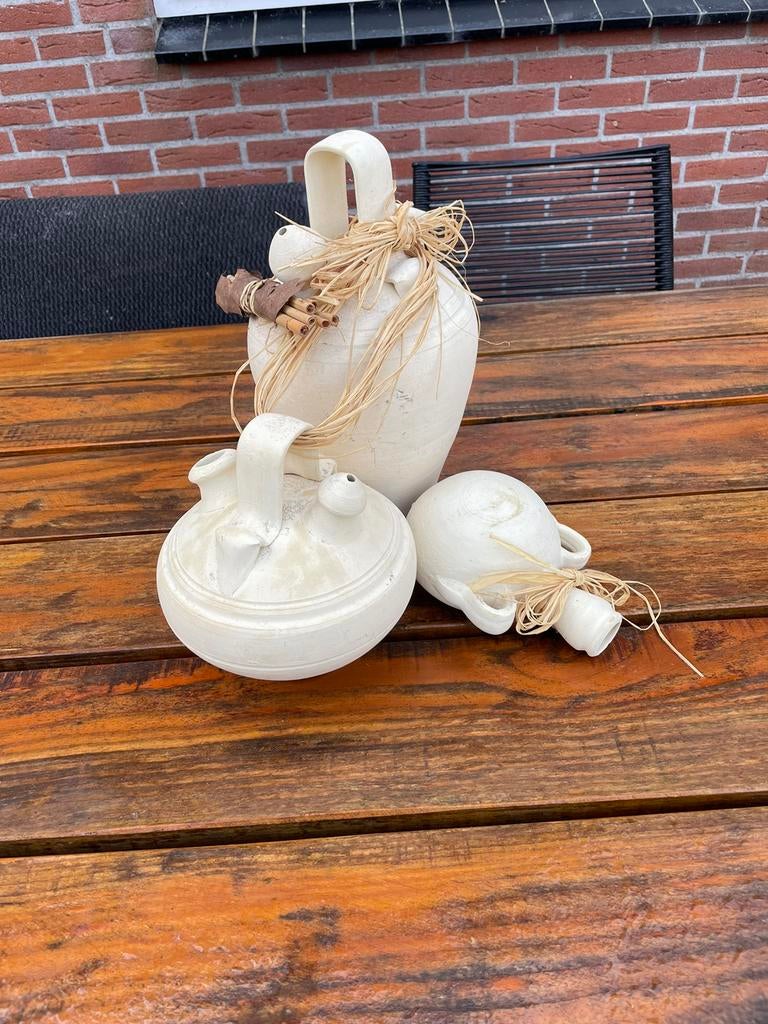 kruikenset roomwit, Tuin en Terras, Ophalen of Verzenden, Zo goed als nieuw