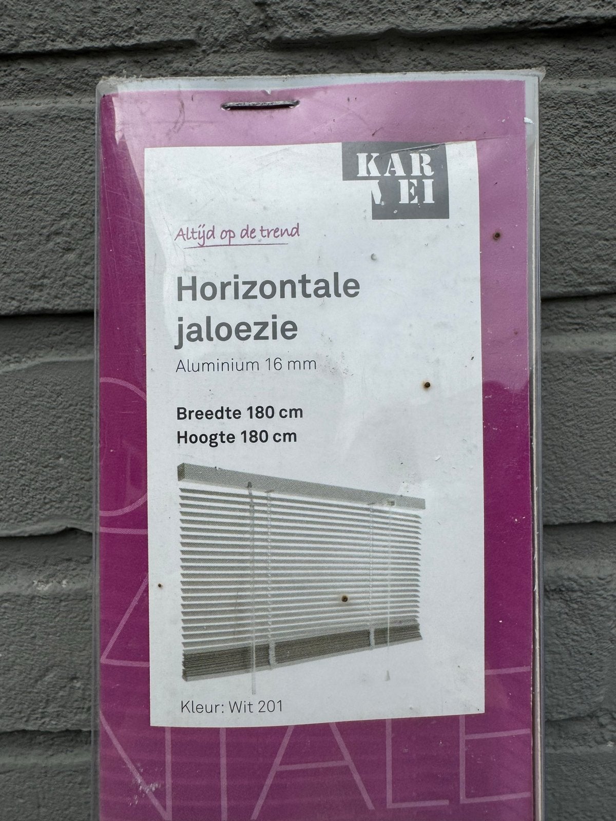 Nieuwe horizontale jaloezie van Karwei, wit (180x180 cm), Wit, Metaal, Karwei, Nieuw