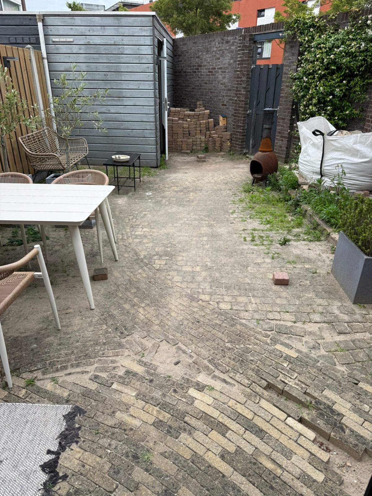 50m2 Tuinstenen divers, Tuin en Terras, Ophalen, Zo goed als nieuw, 10 m² of meer, Beton