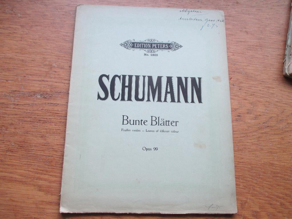Schumann - bunte blätter -- piano, Gebruikt, Klassiek, Ophalen of Verzenden, Artiest of Componist