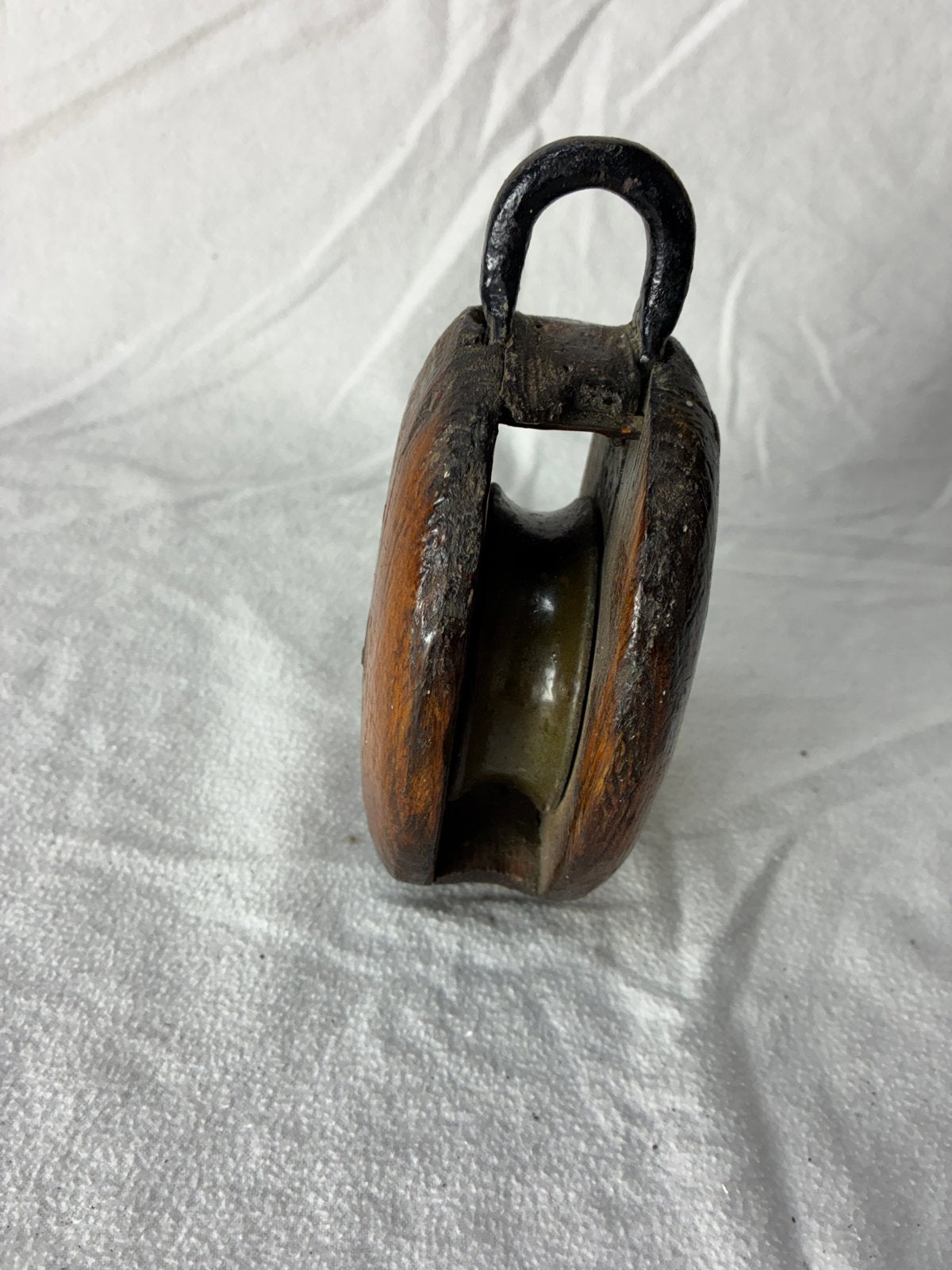 Antieke houten scheepsblok - decoratief, Ophalen of Verzenden, Gebruikt, Lijn of Blok