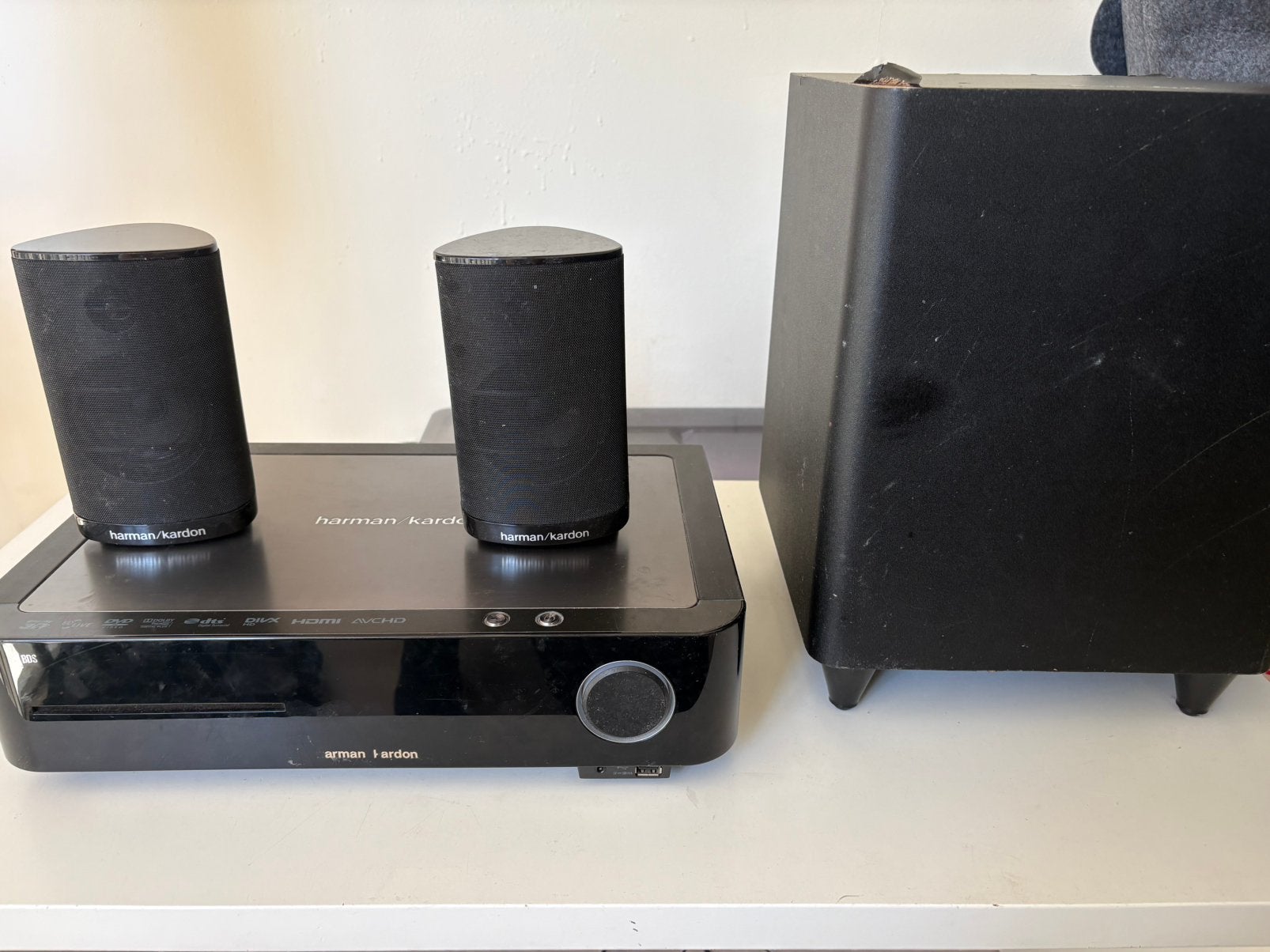 Harmon kardon cinema set 2.1 bds 270, Gebruikt, 70 watt of meer, Overige spelers, Ophalen