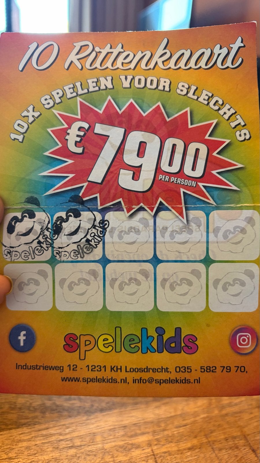 Strippenkaart Spelekids