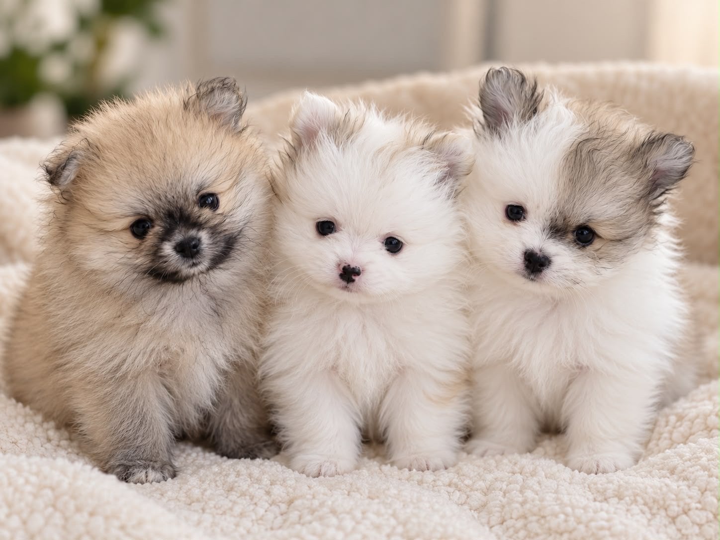 Pomeriaan puppy’s – 2 teefjes en 1 reutje, 8 weken, 8 tot 15 weken, CDV (hondenziekte), Meerdere, Meerdere dieren