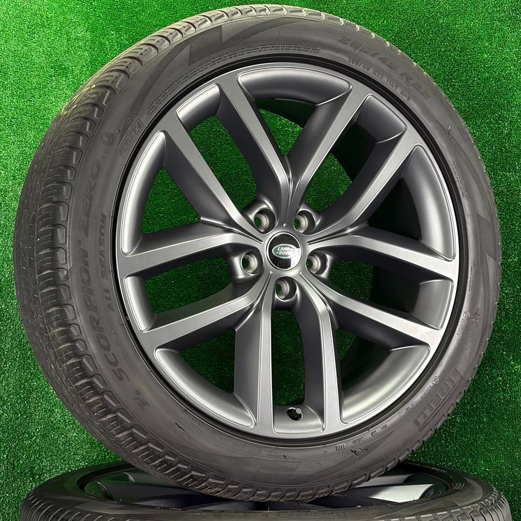 Orig. 22 inch Range Rover Sport velgen met banden L460 L461, Land Rover, Gebruikt, 285 mm, Banden en Velgen