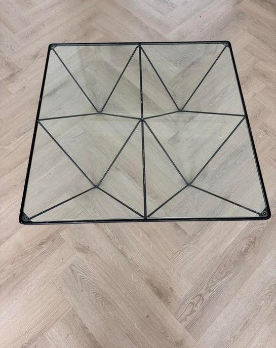 B&B Italia Paolo Piva salontafel, 90x90 cm, Ophalen, Gebruikt, Vierkant, 50 tot 100 cm