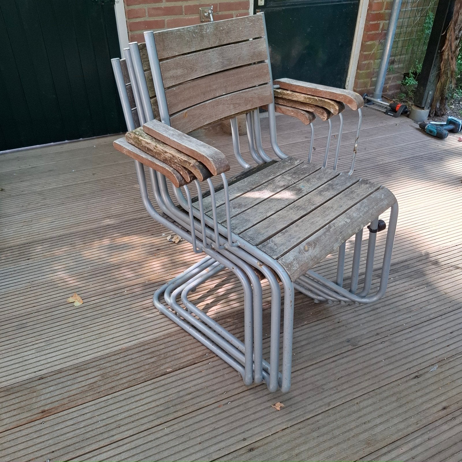 Gratis af te halen. Terrasstoelen, Ophalen of Verzenden, Gebruikt