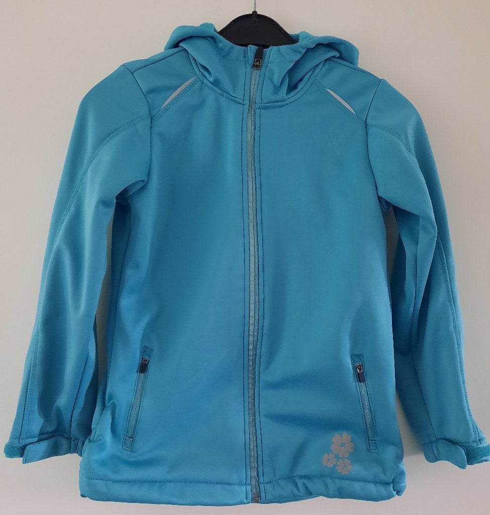 Heerlijk softshell jas jasje turquoise Crivit 134, Kinderen en Baby's, Kinderkleding | Maat 134, Gebruikt, Meisje, Crivit, Ophalen of Verzenden