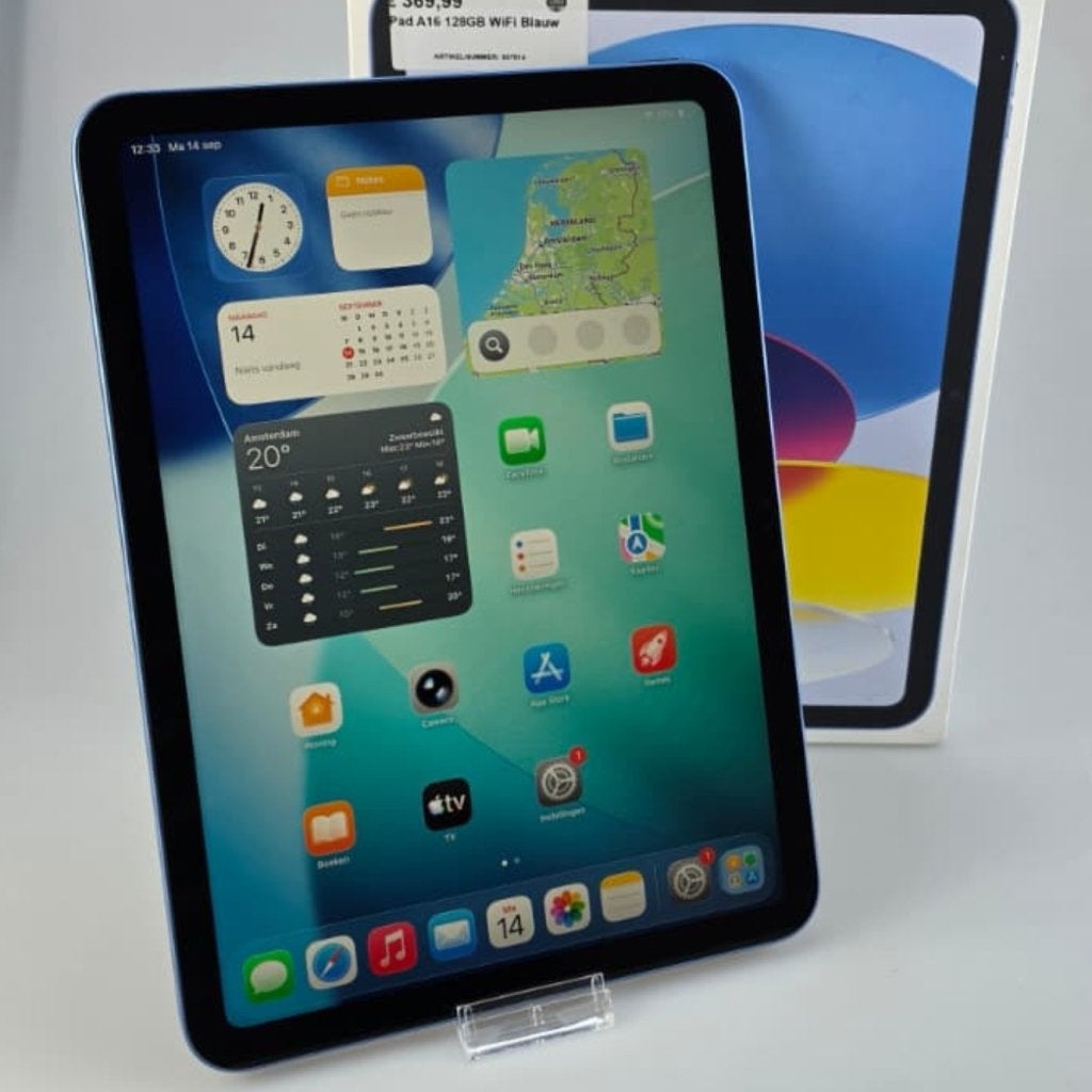 iPad A16 128GB WiFi Blauw, Apple, Zo goed als nieuw, Support@apple.com, One Apple Park Way
Cupertino, CA 95014
United States