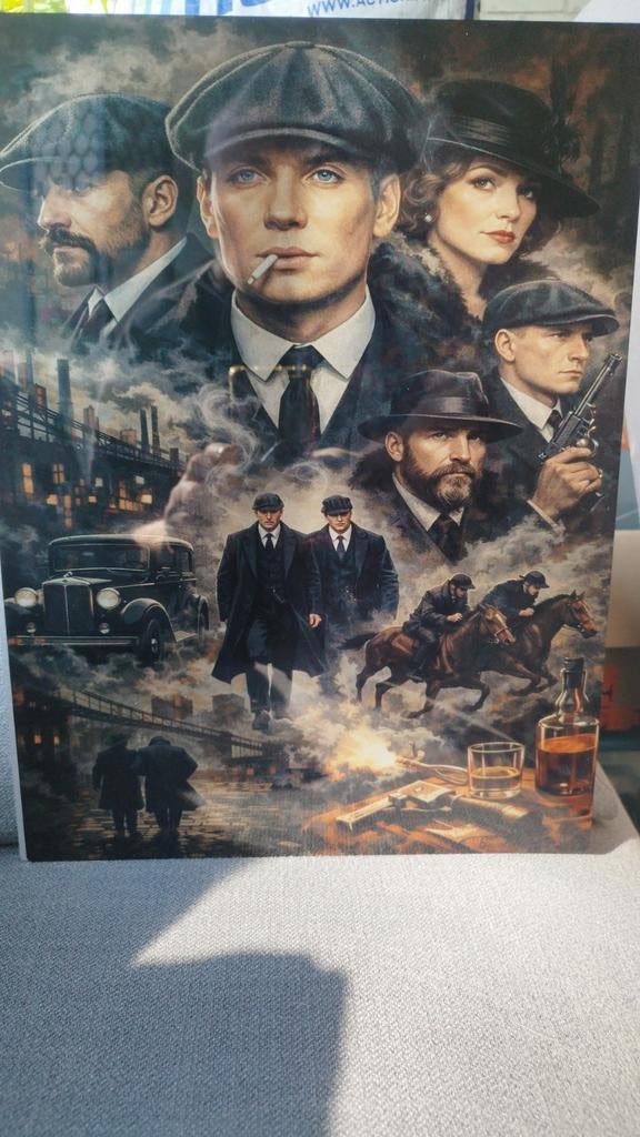 Aluminium Poster Peaky Blinders 30x40 cm, Huis en Inrichting, Woonaccessoires | Schilderijen, Tekeningen en Foto's, Minder dan 50 cm