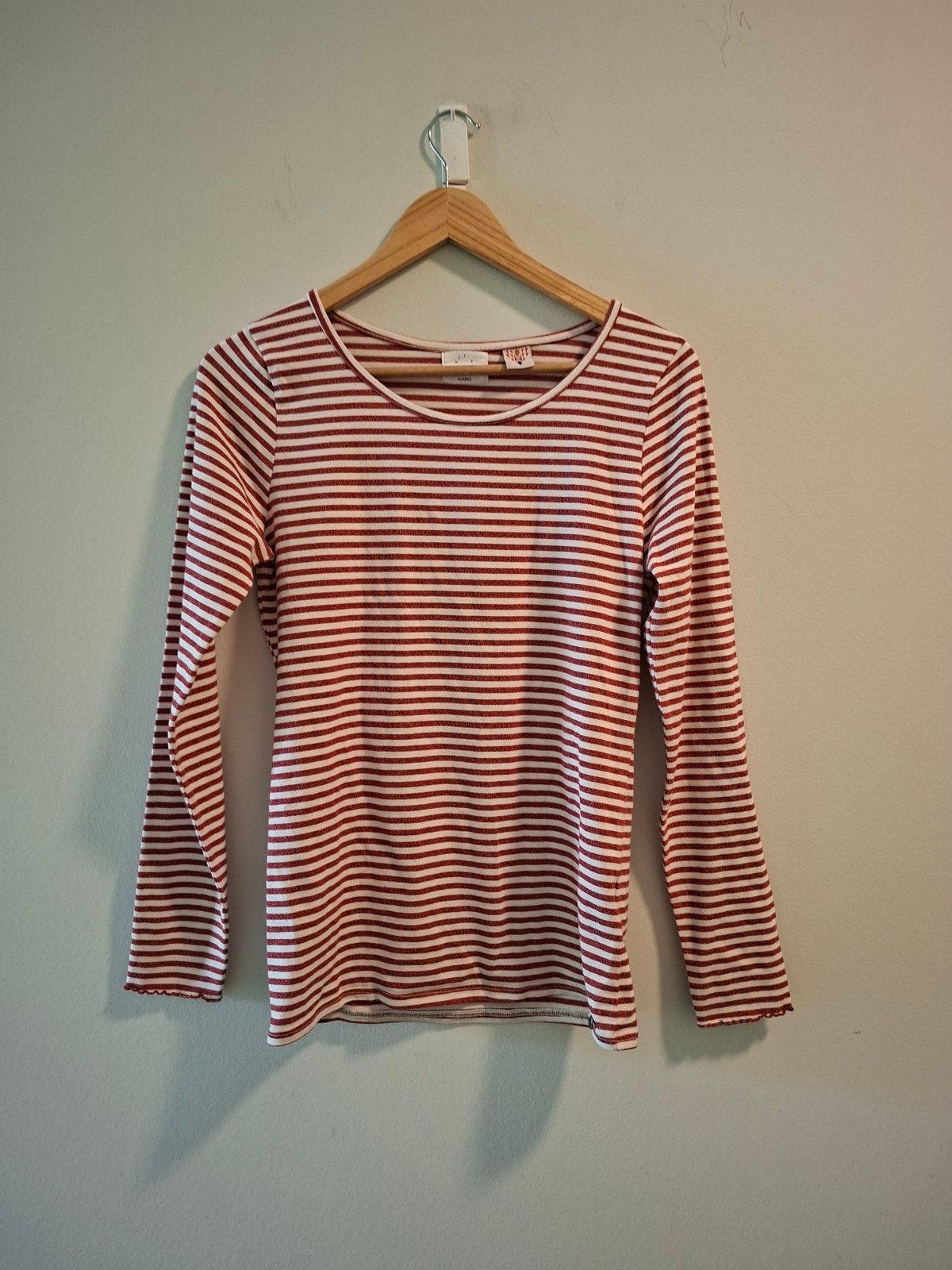 Anti-Blue longsleeve shirt rood/wit gestreept met glitter XL, Kleding | Dames, T-shirts, Meerkleurig, Maat 46/48 (XL) of groter