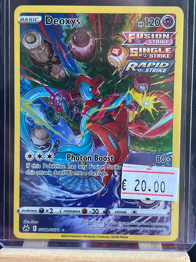 Pokémon Deoxys GG12/GG70 Fusion Strike Kaart, Ophalen of Verzenden, Zo goed als nieuw, Losse kaart