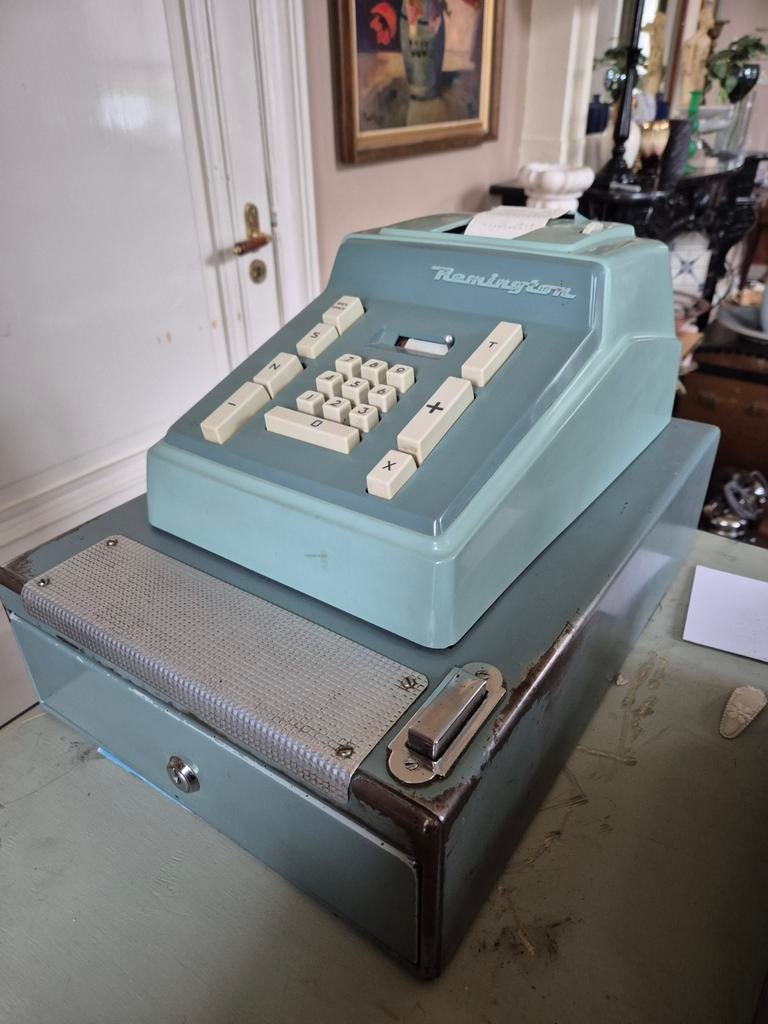 Vintage kassa, vintage mintgroen, Ophalen