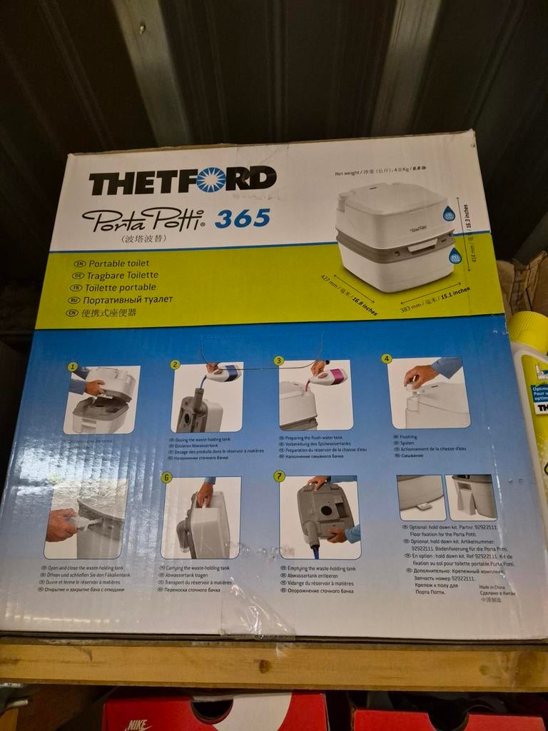 Thetford Porta Potti 365 Nieuw in doos + schoonmaakmiddelen, Ophalen, Nieuw