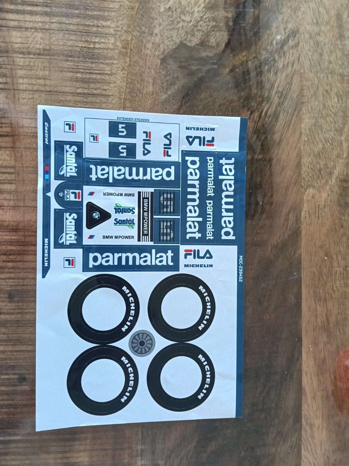 Sticker set voor schaalmodel 1:18 (F1 raceauto), Ophalen of Verzenden, Nieuw, Auto