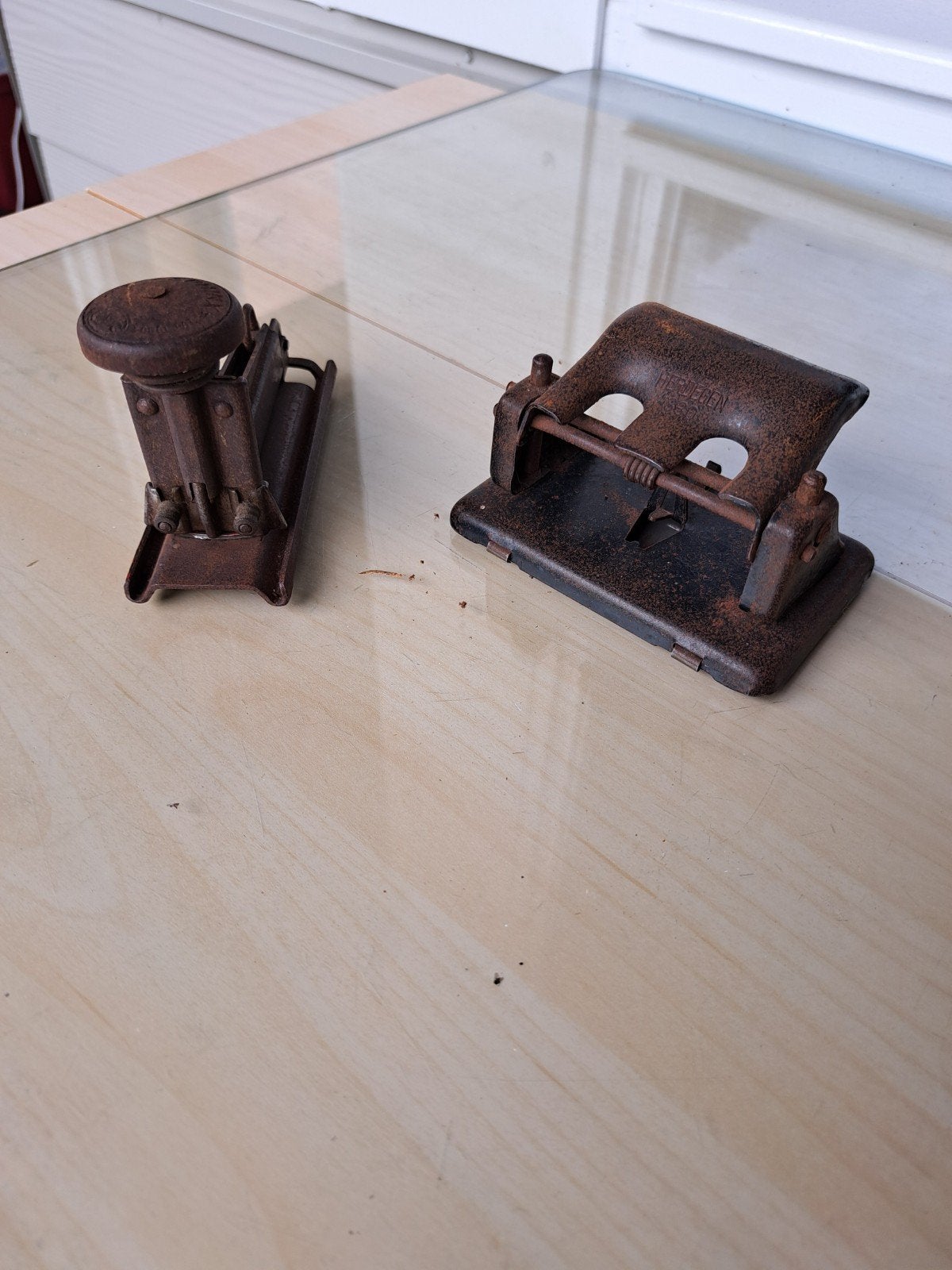 Antieke Herdegen 830 perforator en Sphinx nietmachine, Ophalen of Verzenden