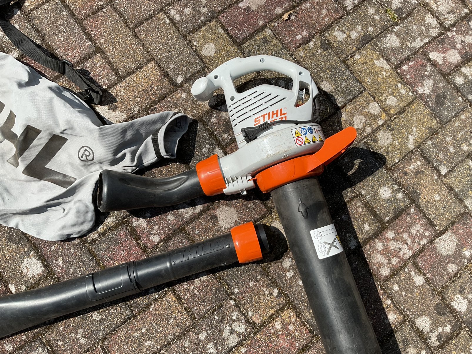 STIHL elektrische bladzuiger/blazer, Tuin en Terras, Bladblazers, Ophalen, Gebruikt, Met opvangzak, Handgedragen