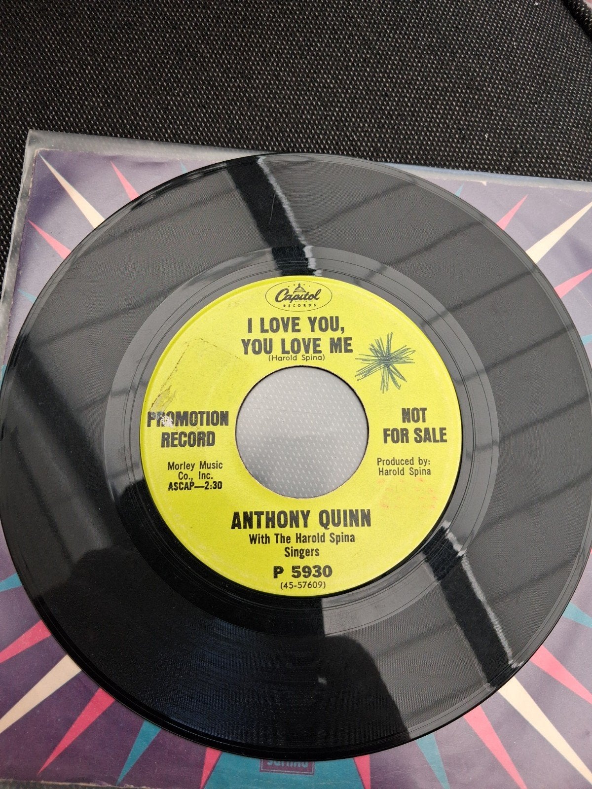 Anthony Quinn - I Love You, You Love Me (Promo Single), Gebruikt, Originele persing, 7 inch, Single