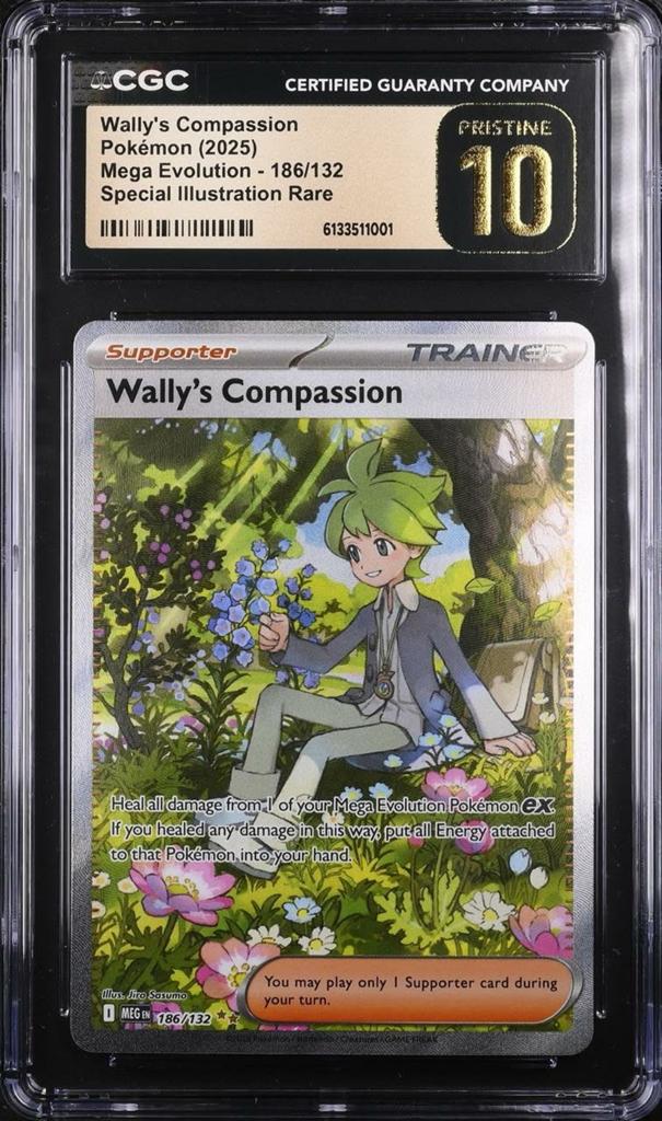 Wally's Compassion Pokémon Kaart CGC 10 Pristine, Ophalen of Verzenden, Nieuw, Losse kaart