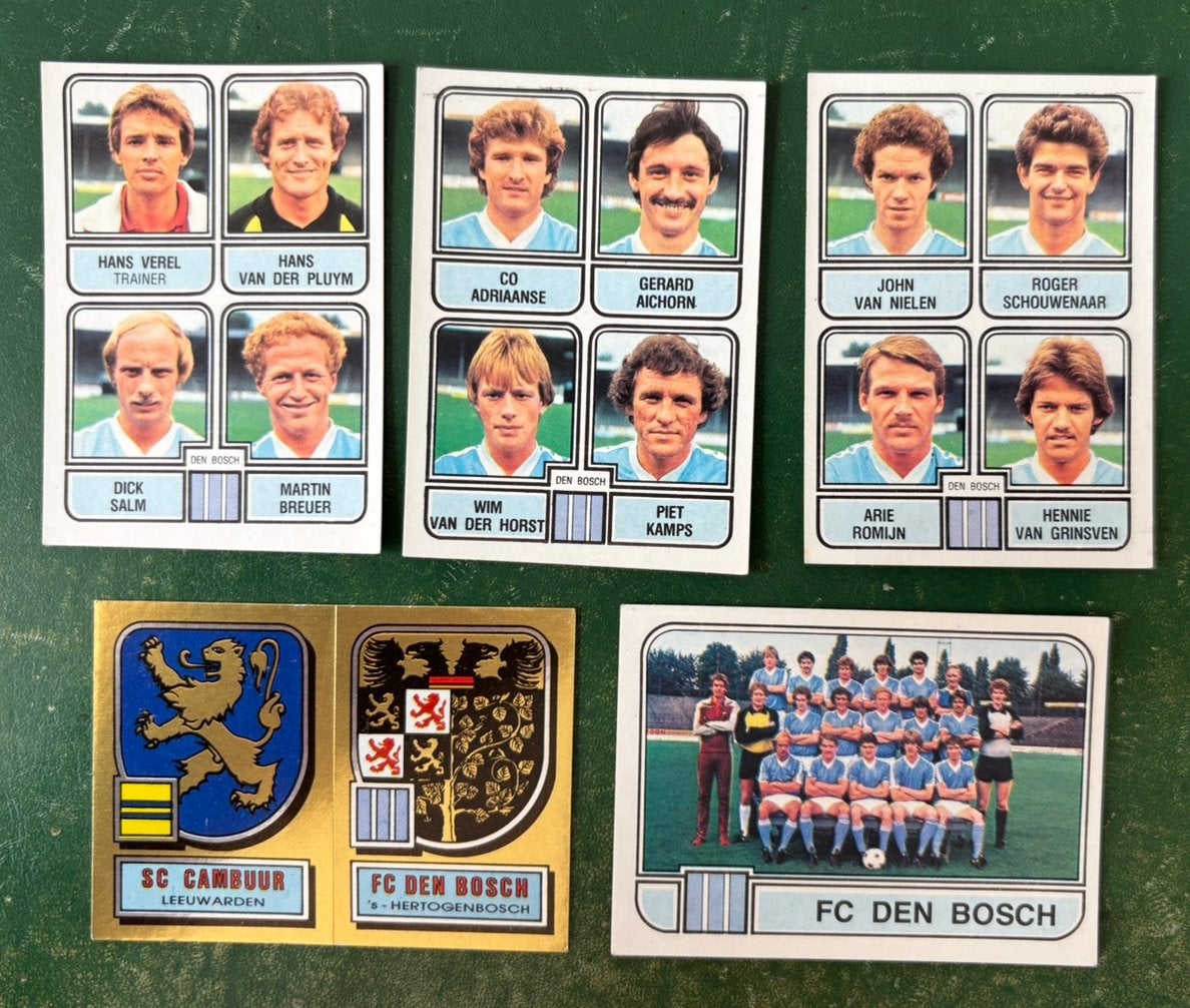 5 panini plaatjes FC Den Bosch voetbal 82, Ophalen of Verzenden