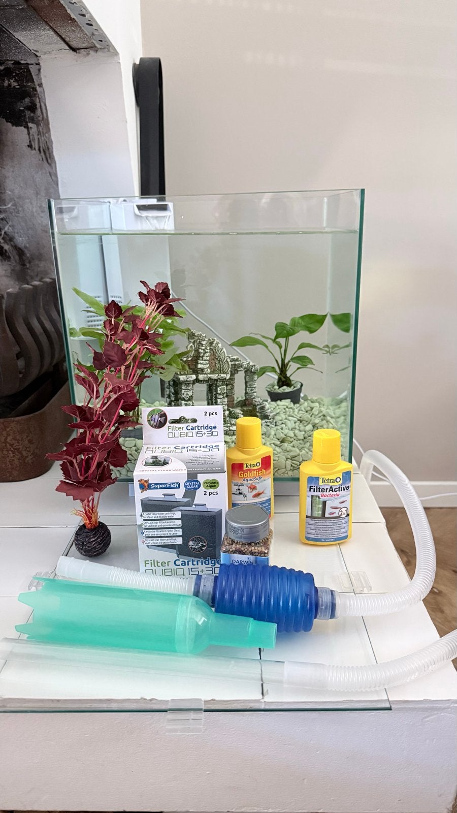 SuperFish QubiQ 30 met alle toebehoren. Complete startset!, Dieren en Toebehoren, Ophalen, Zo goed als nieuw, Leeg aquarium