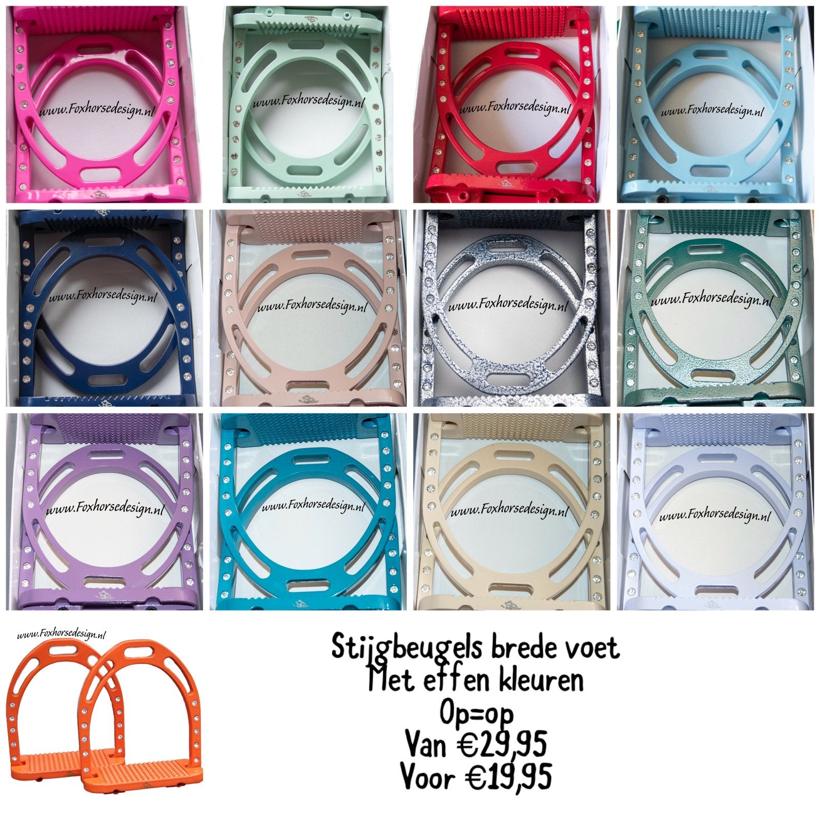 Sale! Lichtgewicht aluminium stijgbeugels egale kleuren, Dieren en Toebehoren, Ophalen of Verzenden, Nieuw, Stijgbeugels