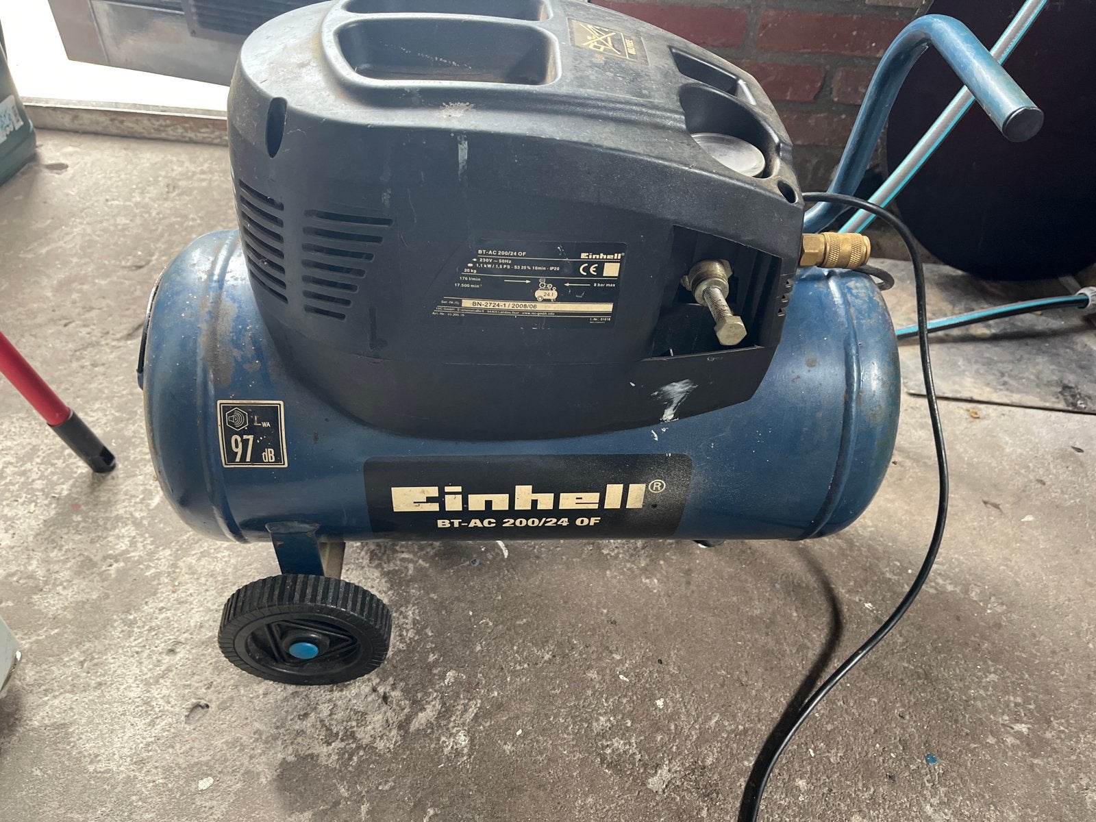 Einhell BT-AC 200/24 Compressor - Olievrij, Doe-het-zelf en Verbouw, Compressors, Gebruikt, 6 tot 10 bar, 25 tot 100 liter, Minder dan 200 liter/min
