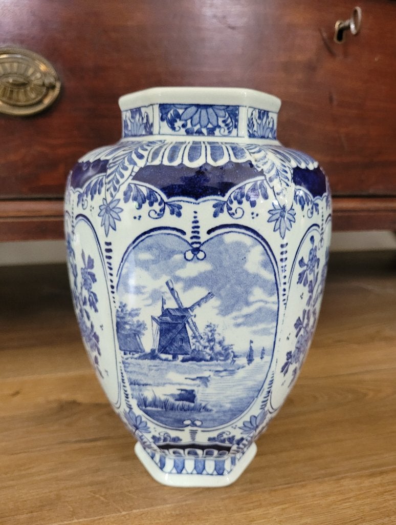 Vaas Delfts blauw Royal Sphinx Maastricht H 24 cm, Ophalen of Verzenden