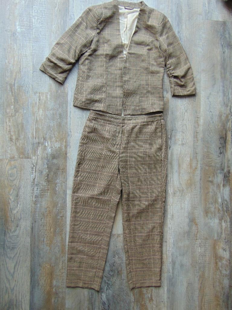 Vila dames zomer pak bruin maat 40 / 44 broek + jasje, Kleding | Dames, Kostuum of Pak, Bruin, Vila, Maat 42/44 (L)