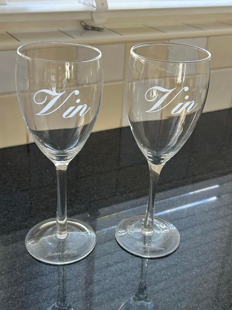 6 Riviera Maison wijnglazen - Vin - Nieuw, Ophalen, Nieuw, Riviera Maison, Glas