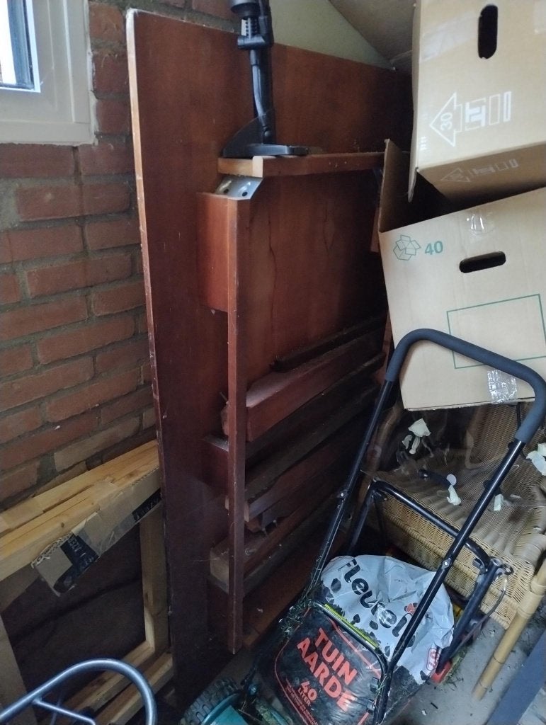 Hardhouten tafel, Ophalen, Gebruikt, 50 tot 100 cm, 150 tot 200 cm