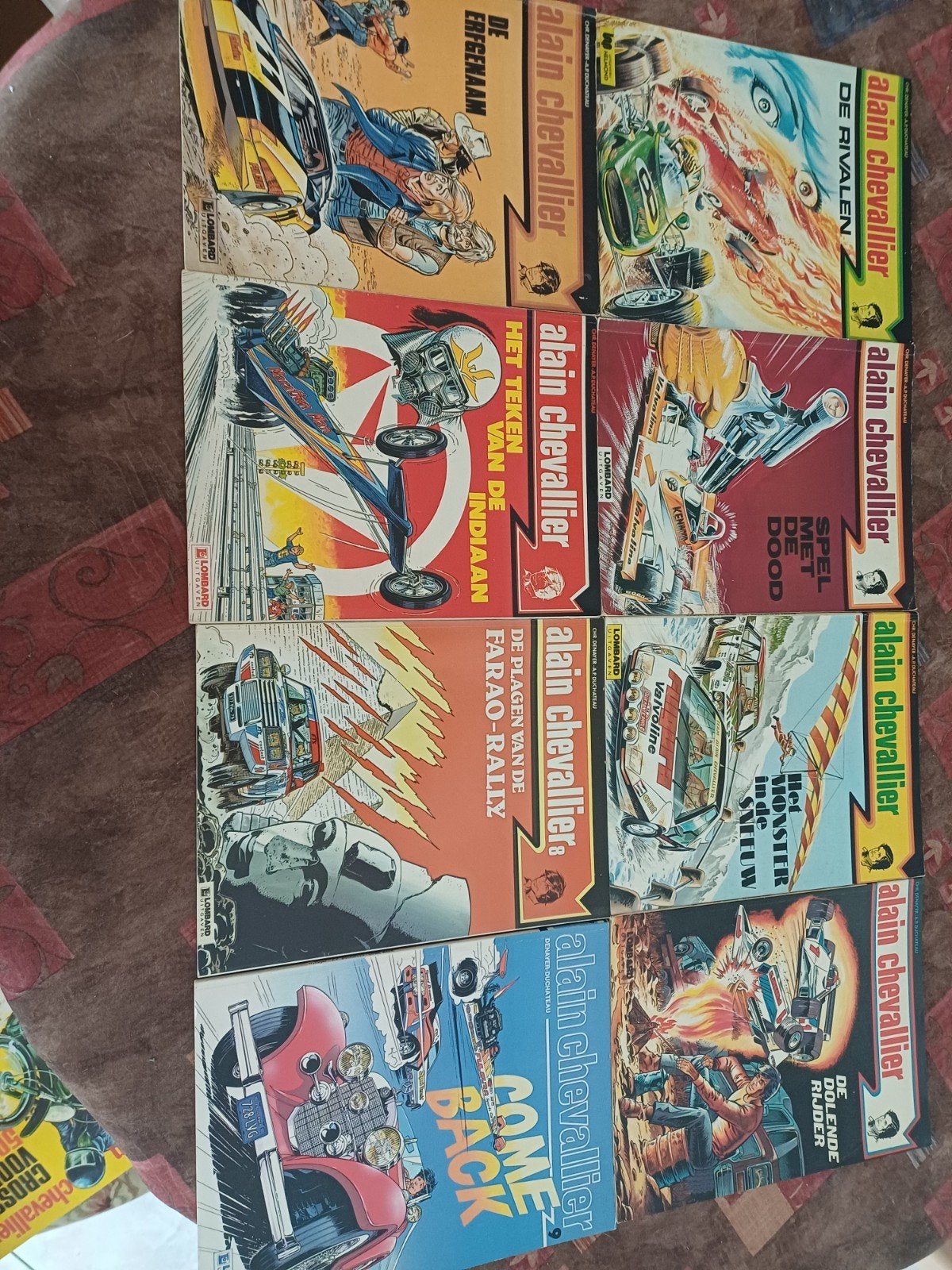 13 x ALAIN CHEVALLIER -  Motorcoureur, Boeken, Meerdere stripboeken, Ophalen of Verzenden, Gelezen